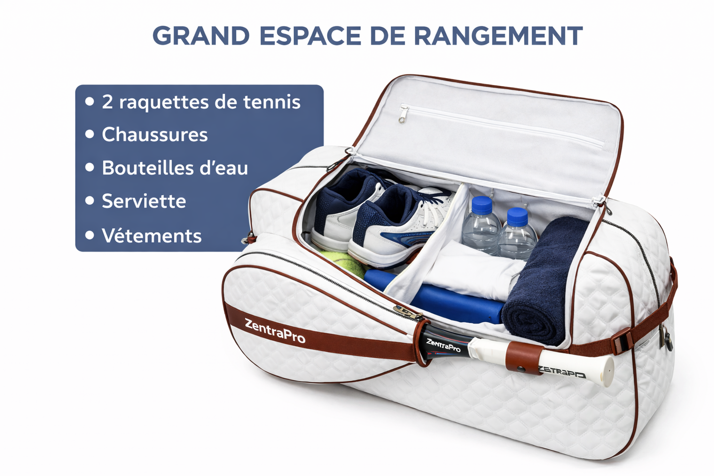 Rangement sac de tennis mixte ZentraPro