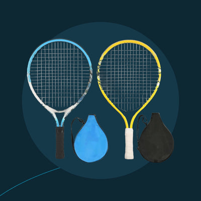 Duo de raquettes de tennis junior Zentra Kids bleue et jaune