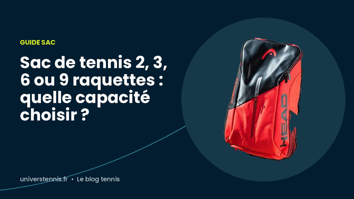Sac de tennis 2, 3, 6 ou 9 raquettes : quelle capacité choisir ?