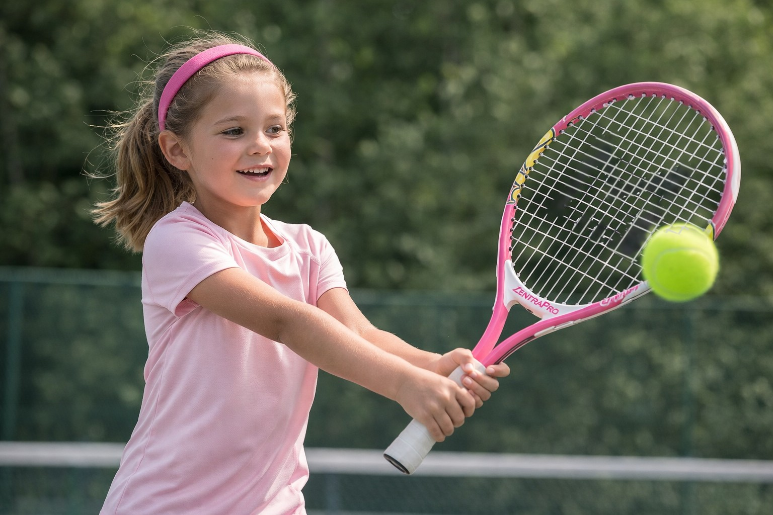 Enfant jouant avec la raquette de tennis ZentraPro