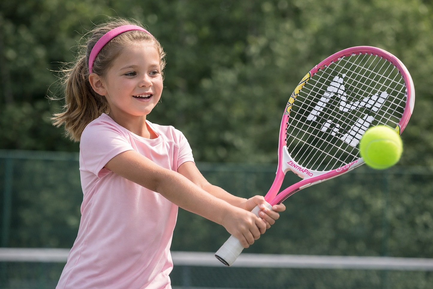 Enfant jouant avec la raquette de tennis ZentraPro
