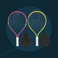 Duo de raquettes de tennis junior Zentra Kids rose et jaune