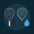 Duo de raquettes de tennis junior Zentra Kids rose et bleue