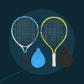 Duo de raquettes de tennis junior Zentra Kids bleue et jaune