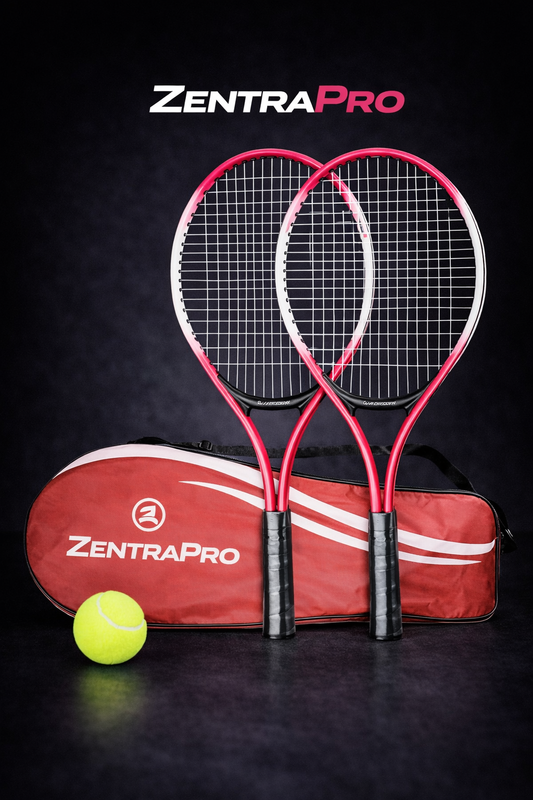 Deux raquettes de tennis rouges ZentraPro