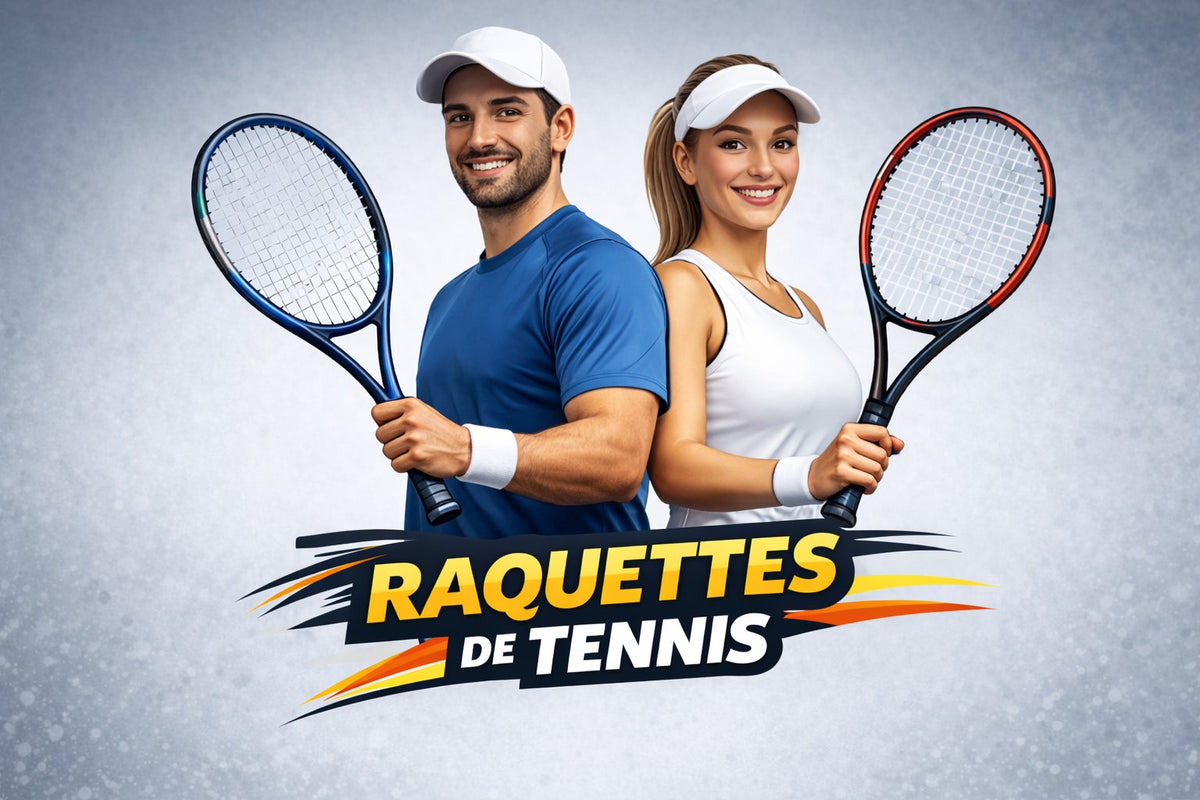 Joueurs de tennis avec leurs raquettes de tennis