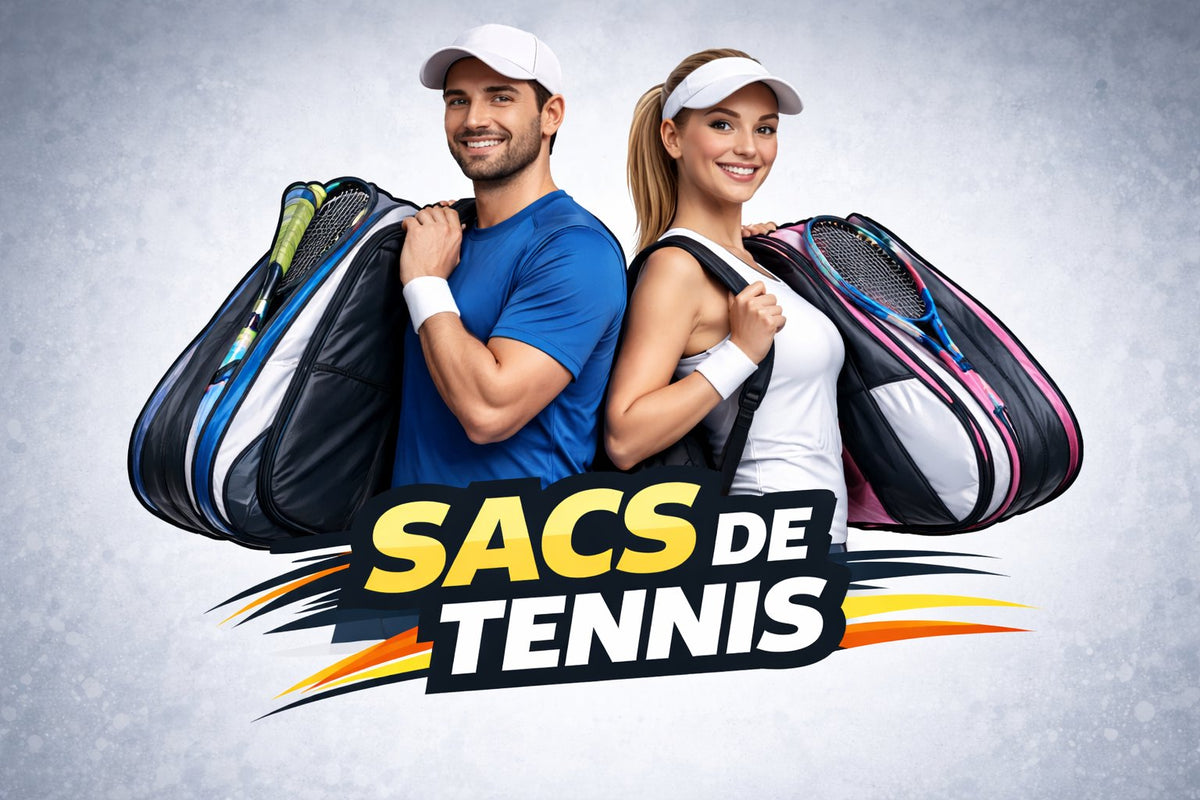 Joueurs de tennis portant des sacs de tennis